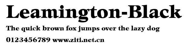 Leamington-Black.ttf字體轉換器圖片