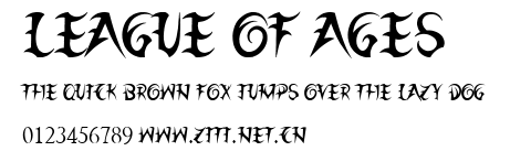 League of Ages.ttf字體轉換器圖片