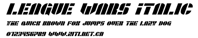League Wars Italic.ttf字體轉換器圖片
