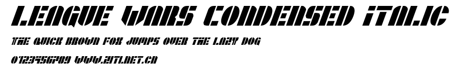 League Wars Condensed Italic.ttf字體轉換器圖片
