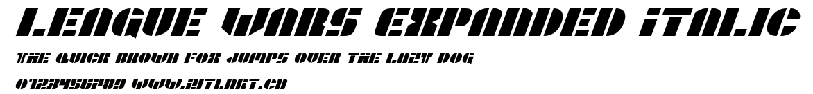 League Wars Expanded Italic.ttf字體轉換器圖片