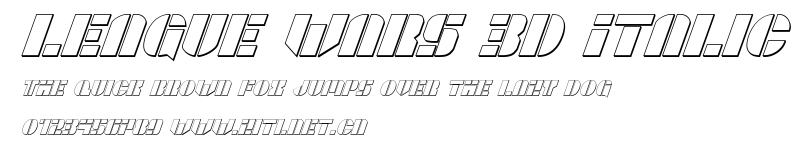 League Wars 3D Italic.ttf字體轉換器圖片