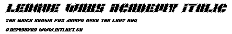 League Wars Academy Italic.ttf字體轉換器圖片