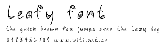 Leafy font.ttf字體轉換器圖片
