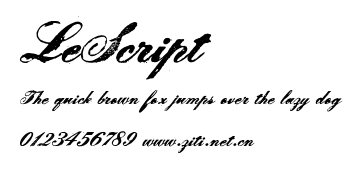LeScript.ttf字體轉換器圖片