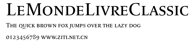 LeMondeLivreClassic.ttf字體轉換器圖片