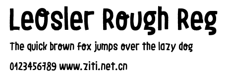 LeOsler Rough Reg.ttf字體轉換器圖片
