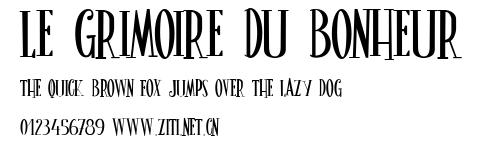 Le Grimoire du Bonheur.ttf字體轉換器圖片