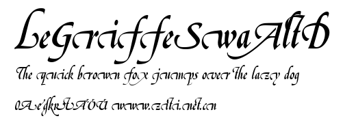 LeGriffeSwaAltD.ttf字體轉換器圖片