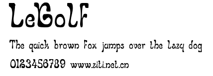 LeGolf.ttf字體轉換器圖片