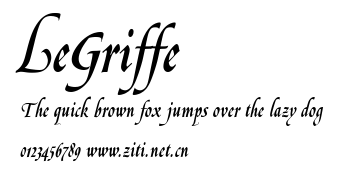LeGriffe.ttf字體轉換器圖片
