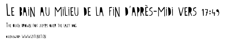 Le bain au milieu de la fin d'après-midi vers 17:49.ttf字體轉換器圖片