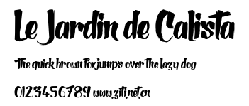 Le Jardin de Calista.ttf字體轉換器圖片