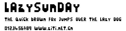 LazySunday.ttf字體轉換器圖片