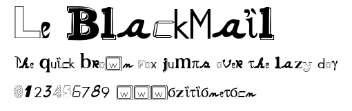 Le BlackMail.ttf字體轉換器圖片