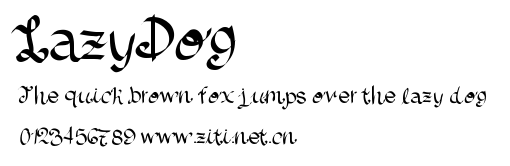 LazyDog.ttf字體轉換器圖片