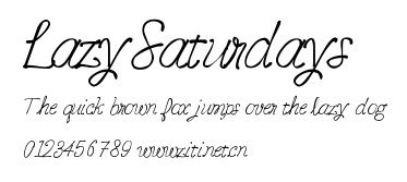 LazySaturdays.ttf字體轉換器圖片