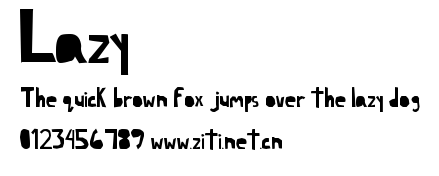 Lazy.ttf字體轉換器圖片