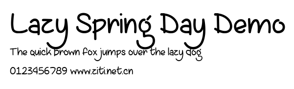 Lazy Spring Day Demo.ttf字體轉換器圖片