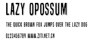 Lazy Opossum.ttf字體轉換器圖片