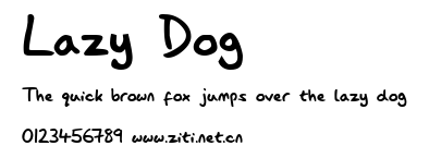 Lazy Dog.ttf字體轉換器圖片