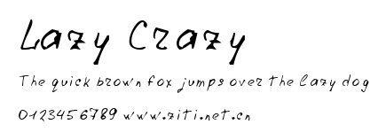 Lazy Crazy.ttf字體轉換器圖片