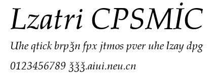 Lazuri COSMIC.ttf字體轉換器圖片