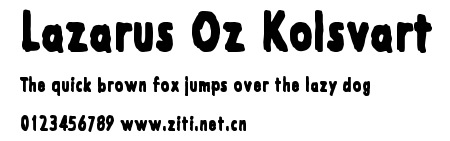 Lazarus Oz Kolsvart.ttf字體轉換器圖片