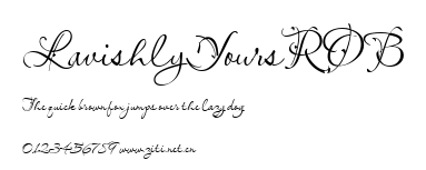 LavishlyYoursROB.ttf字體轉換器圖片