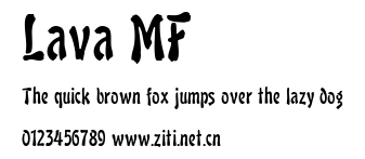 Lava MF.ttf字體轉換器圖片
