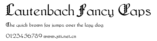 Lautenbach Fancy Caps.ttf字體轉換器圖片