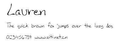Lauren.ttf字體轉換器圖片