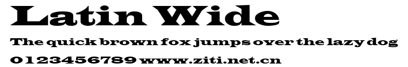 Latin Wide.ttf字體轉換器圖片