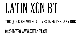 Latin XCn BT.ttf字體轉換器圖片