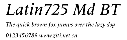 Latin725 Md BT.ttf字體轉換器圖片
