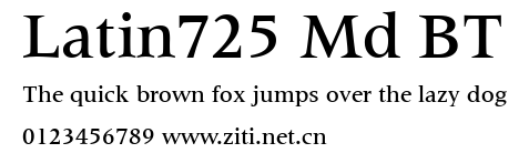 Latin725 Md BT.ttf字體轉換器圖片
