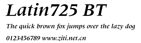 Latin725 BT.ttf字體轉換器圖片