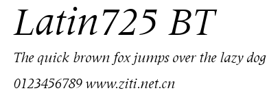 Latin725 BT.ttf字體轉換器圖片