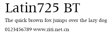 Latin725 BT.ttf字體轉換器圖片