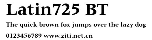 Latin725 BT.ttf字體轉換器圖片