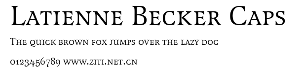 Latienne Becker Caps .ttf字體轉換器圖片
