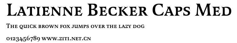 Latienne Becker Caps Med.ttf字體轉換器圖片