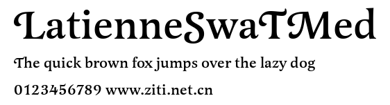 LatienneSwaTMed.ttf字體轉換器圖片