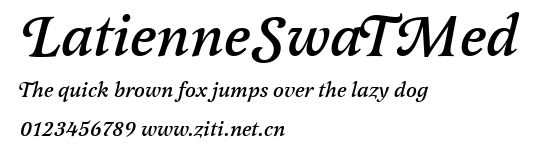 LatienneSwaTMed.ttf字體轉換器圖片