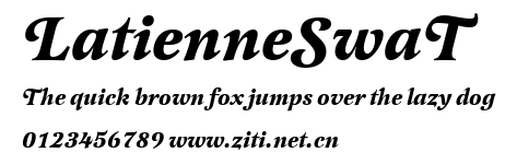 LatienneSwaT.ttf字體轉換器圖片