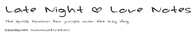 Late Night * Love Notes.ttf字體轉換器圖片