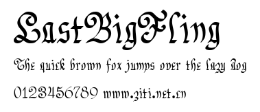 LastBigFling.ttf字體轉換器圖片