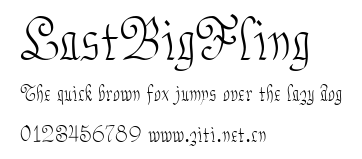 LastBigFling.ttf字體轉換器圖片