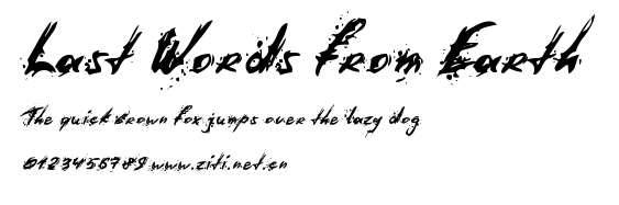 Last Words from Earth.ttf字體轉換器圖片
