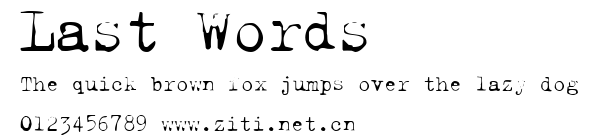 Last Words.ttf字體轉換器圖片